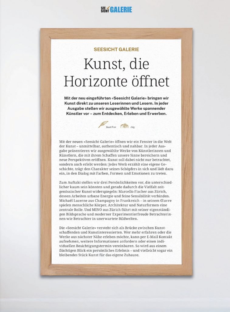 MICHAËL LUCERNE & MINO SEESICHTMAGAZIN / OKTOBER 2025